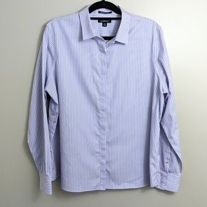 Lands End button up lavender; plus size 18